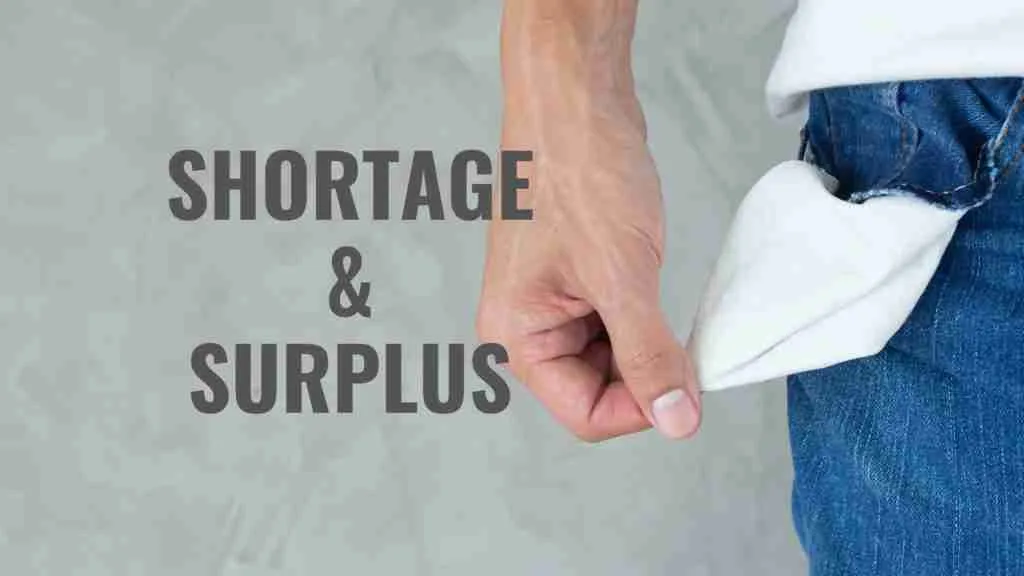 Shortage and surplus