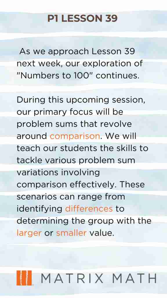 Primary Math Tuition Lesson 39
