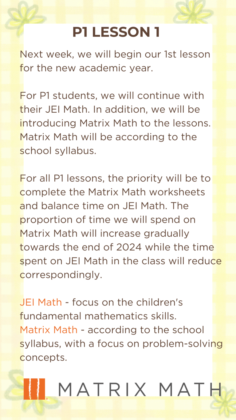 Primary Math tuition lessons