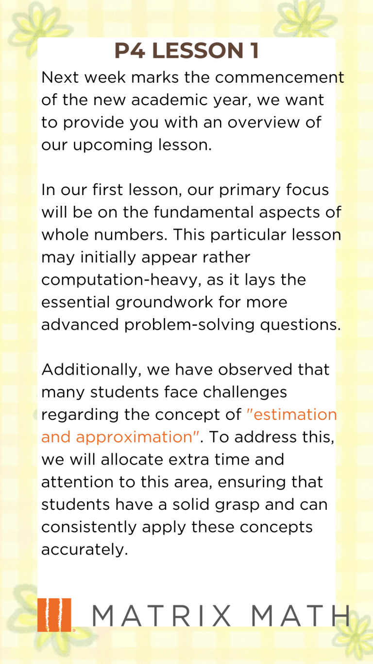 Primary Math tuition lessons