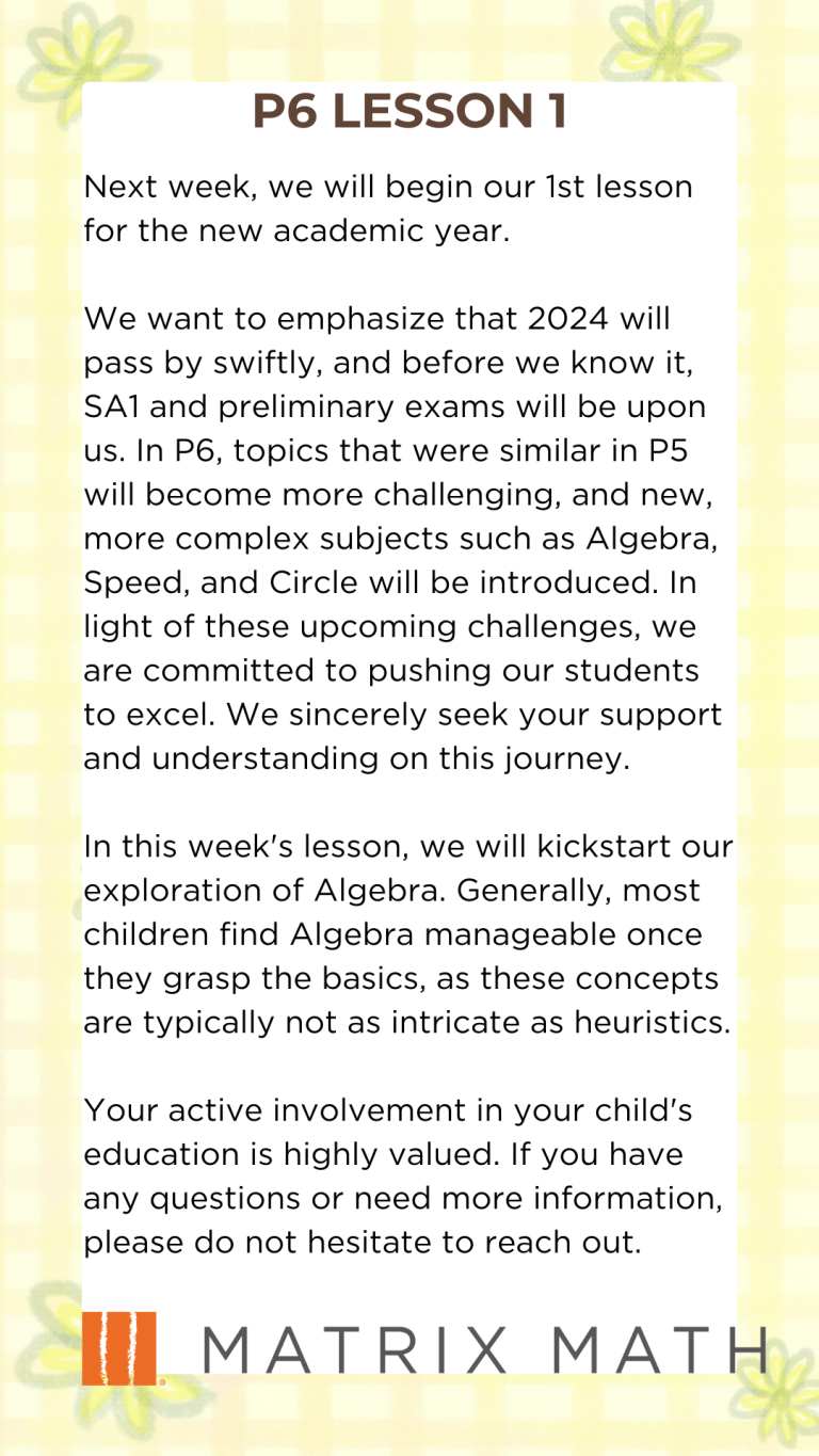 Primary Math tuition lessons