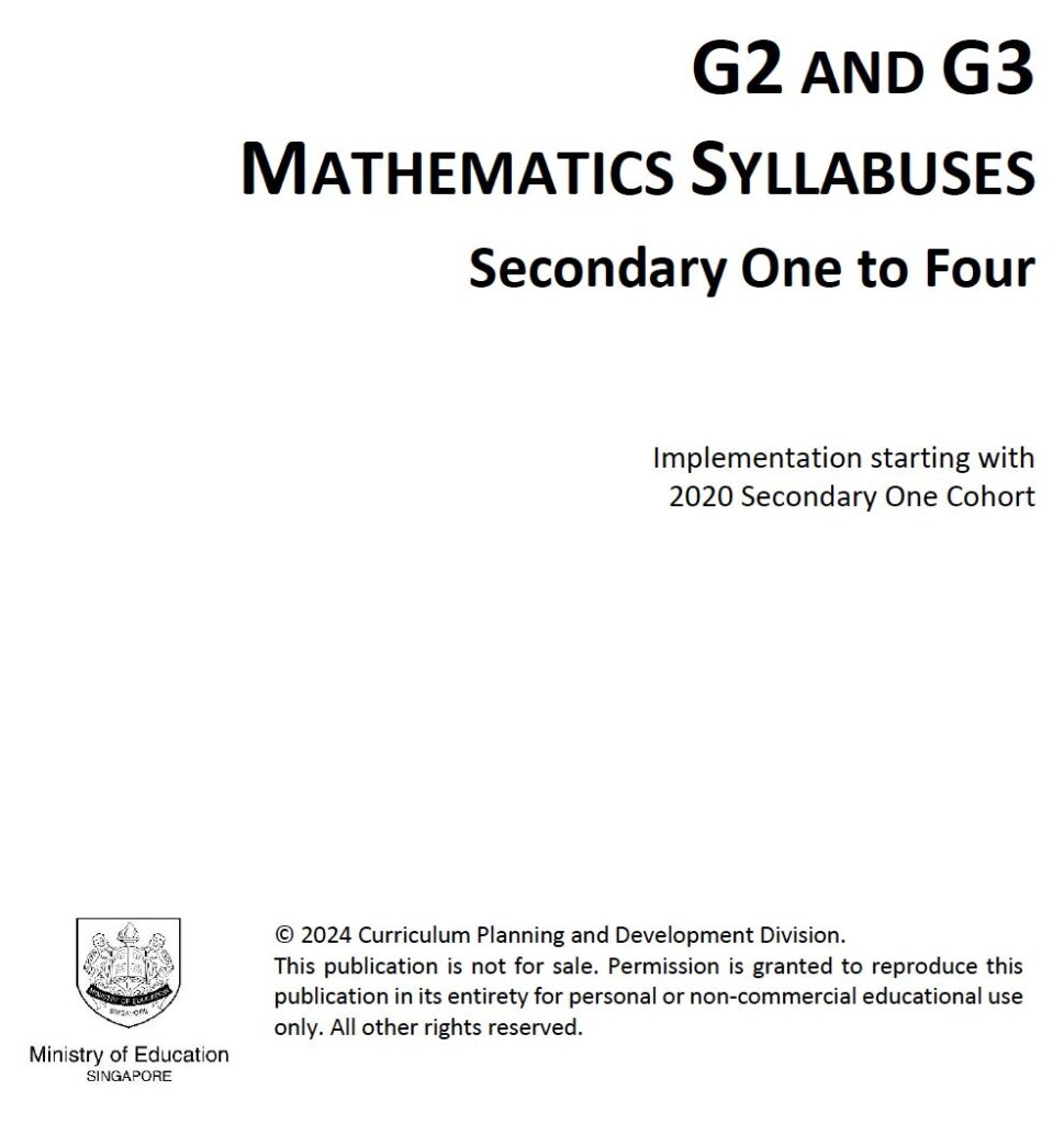 Singapore MOE Secondary Math Syllabus
